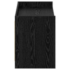 Mobile per scarpe con porta Rovere Nero 100 x 39,5 x 51 cm