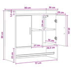 Scaffale da parete A parete Bianco 80 x 36 x 80 cm