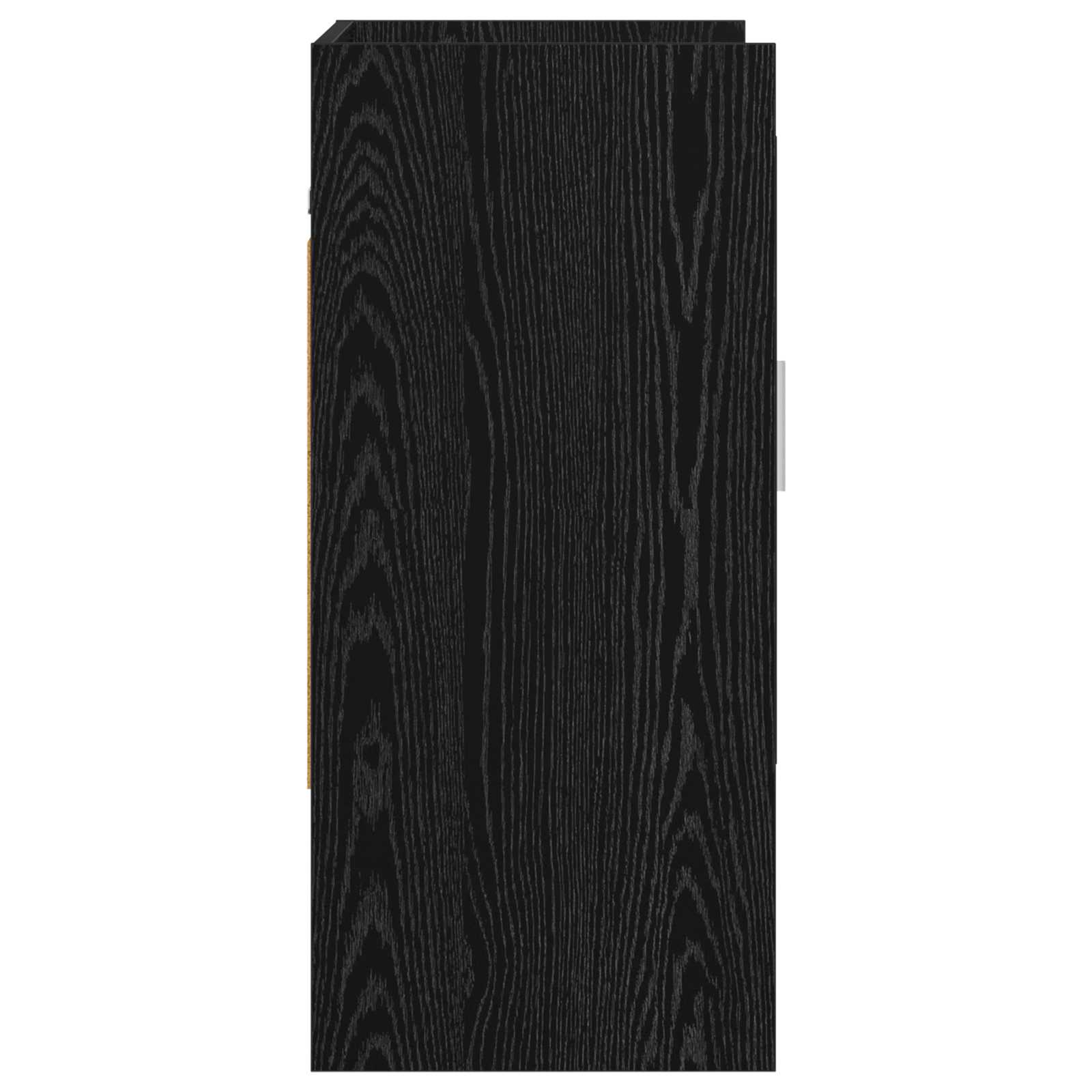 Scaffale da parete A parete Rovere Nero 80 x 36 x 80 cm