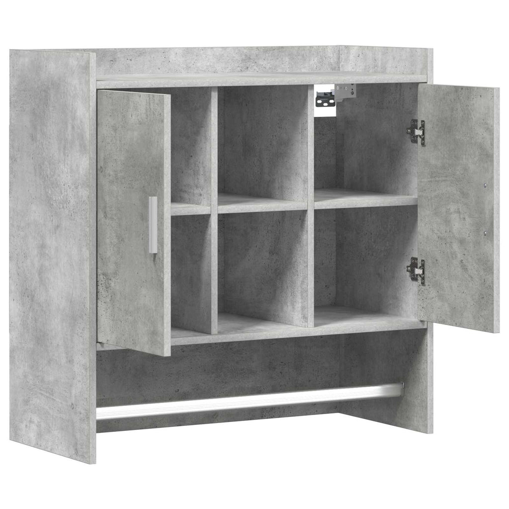 Scaffale da parete A parete Grigio Cemento 80 x 36 x 80 cm