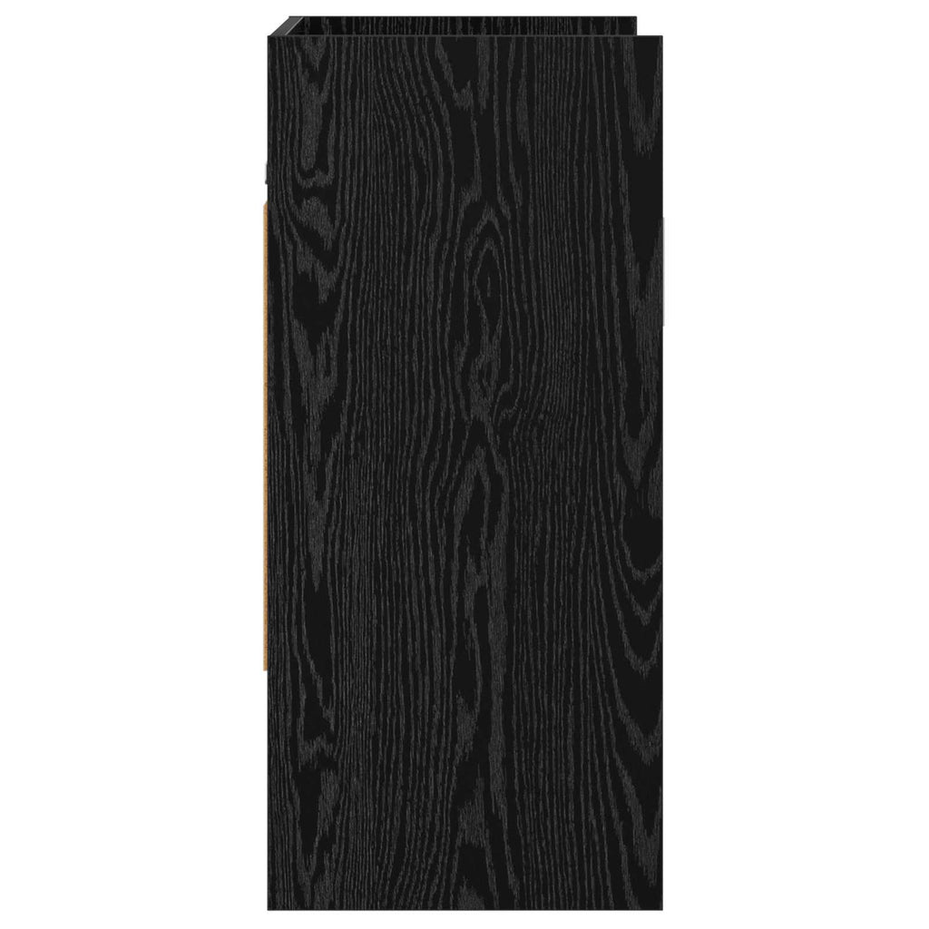 Scaffale da parete A parete Rovere Nero 80 x 36 x 80 cm