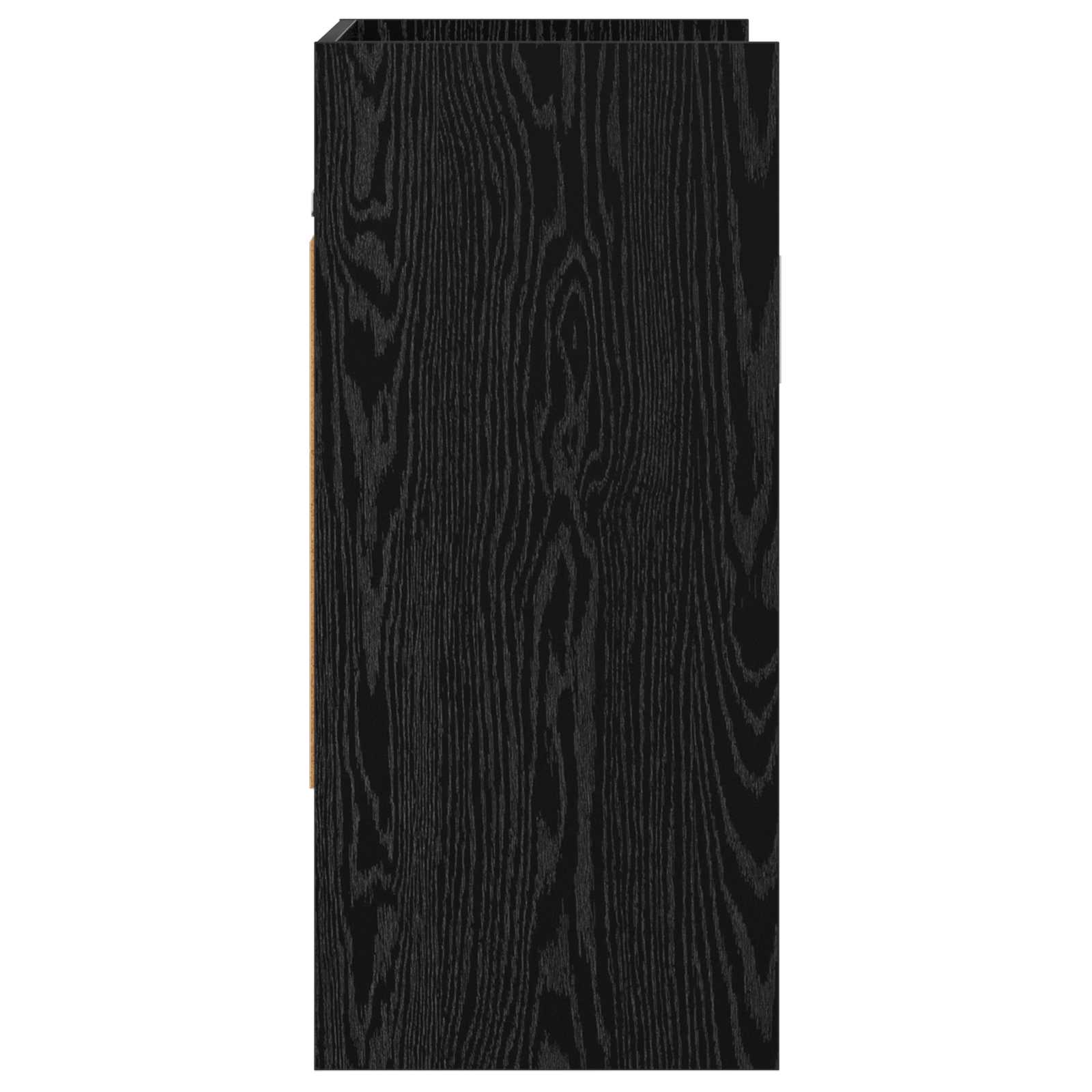 Scaffale da parete A parete Rovere Nero 80 x 36 x 80 cm