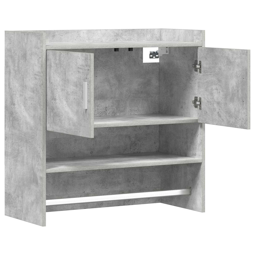 Scaffale da parete A parete Grigio Cemento 80 x 36 x 80 cm