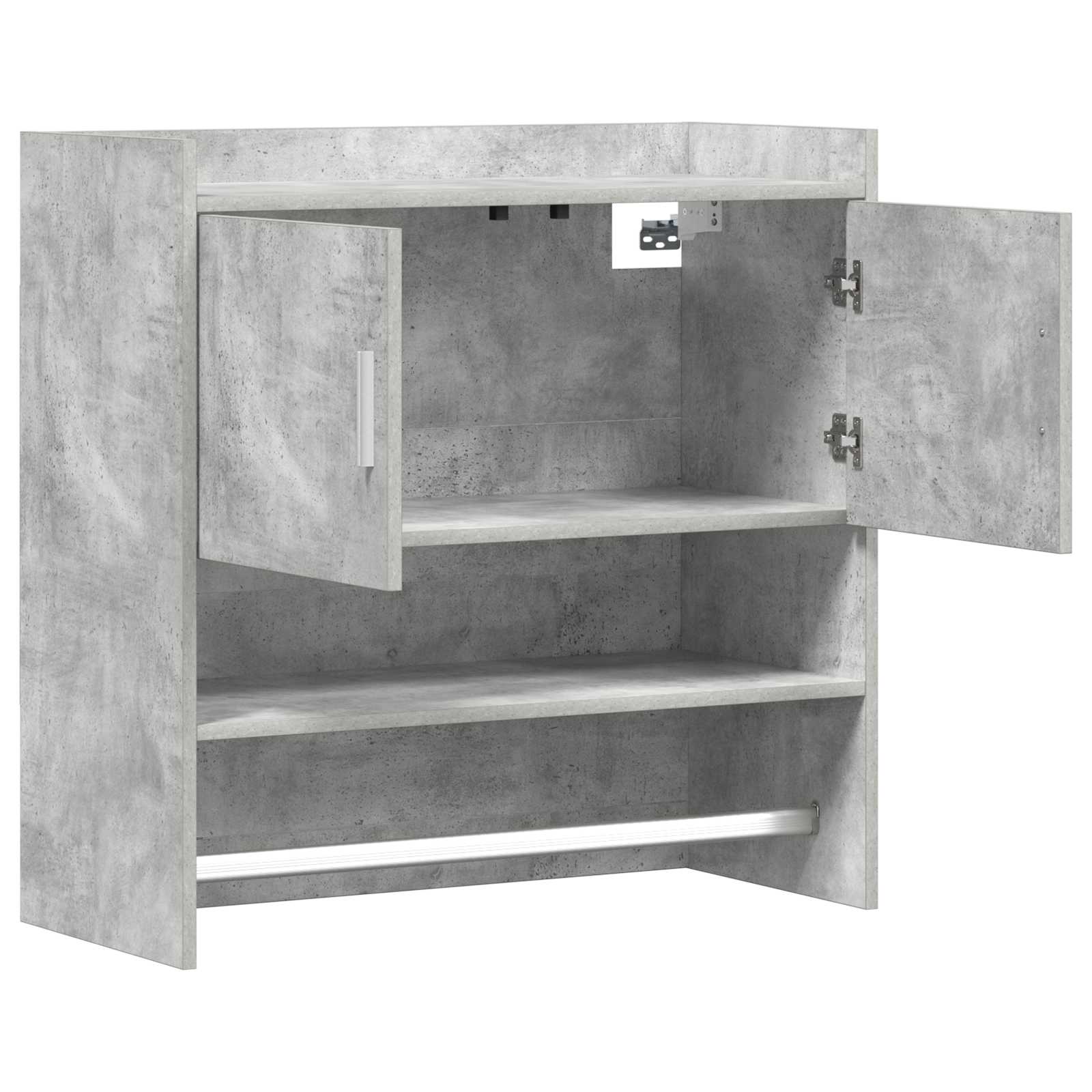 Scaffale da parete A parete Grigio Cemento 80 x 36 x 80 cm
