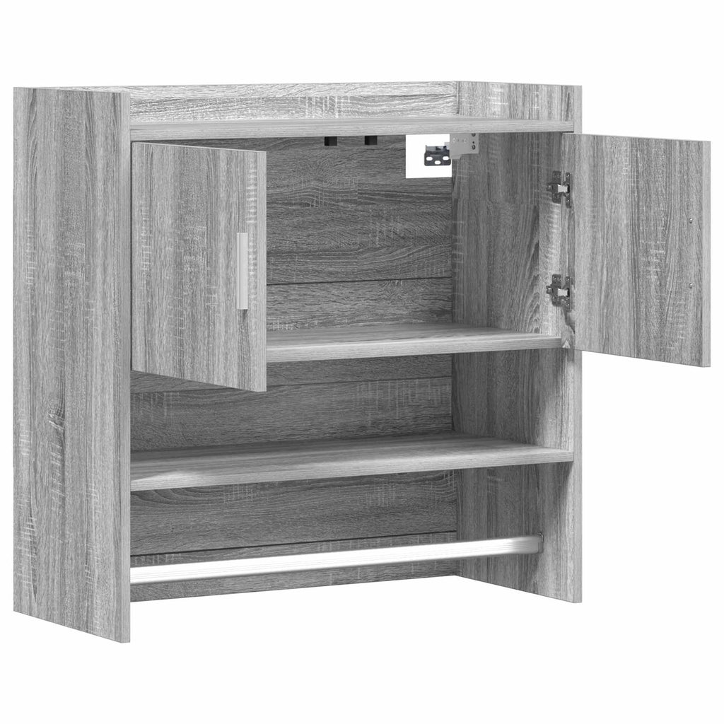 Scaffale da parete A parete Sonoma grigio 80 x 36 x 80 cm