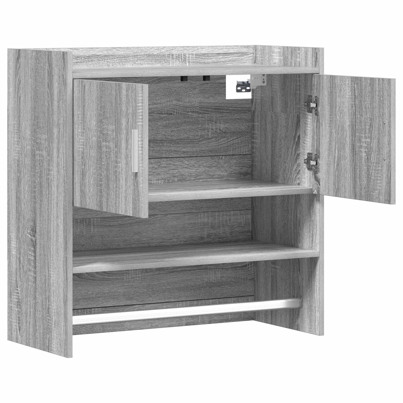Scaffale da parete A parete Sonoma grigio 80 x 36 x 80 cm