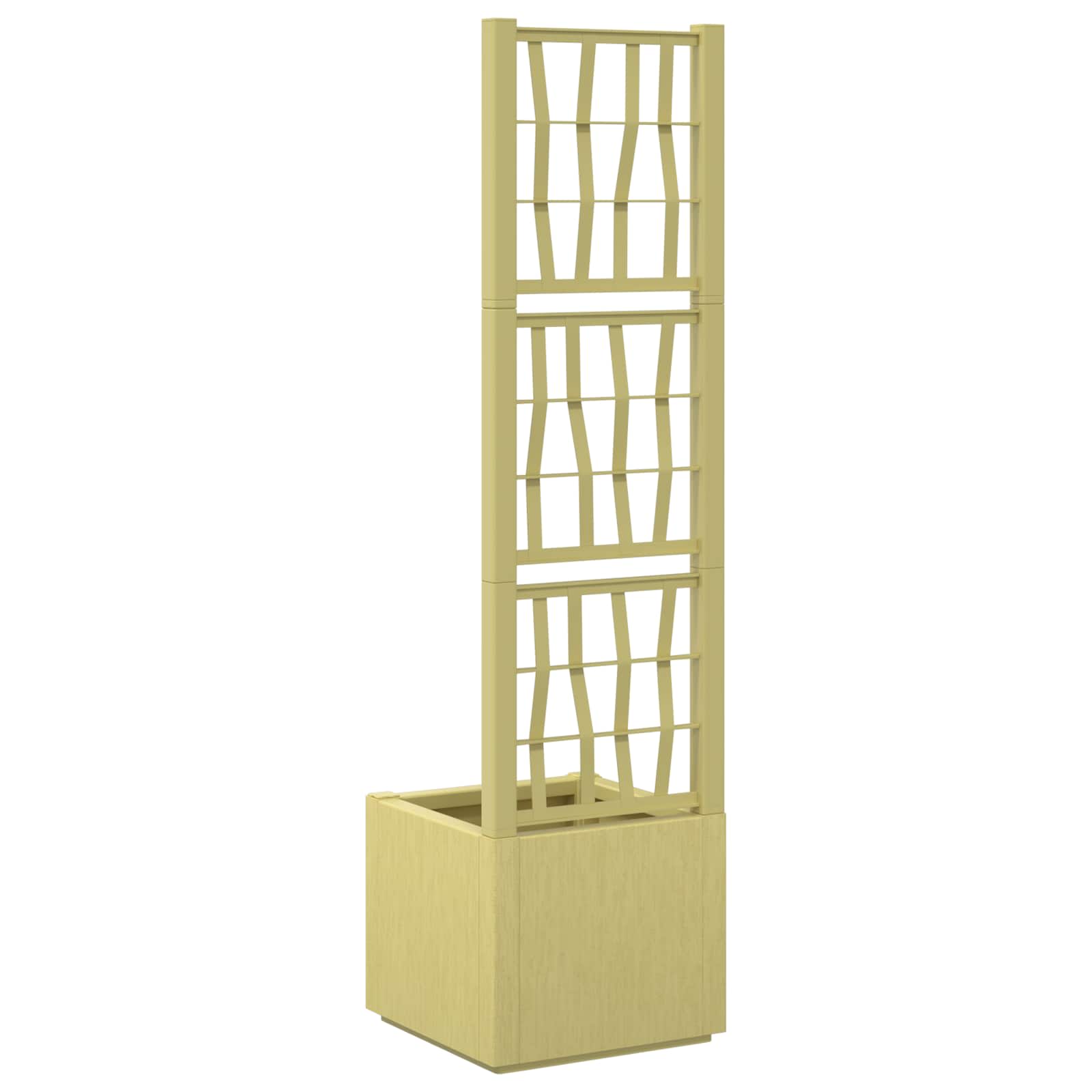 Vaso da Giardino con Trellis Verde 36 x 36 x 140 cm PP
