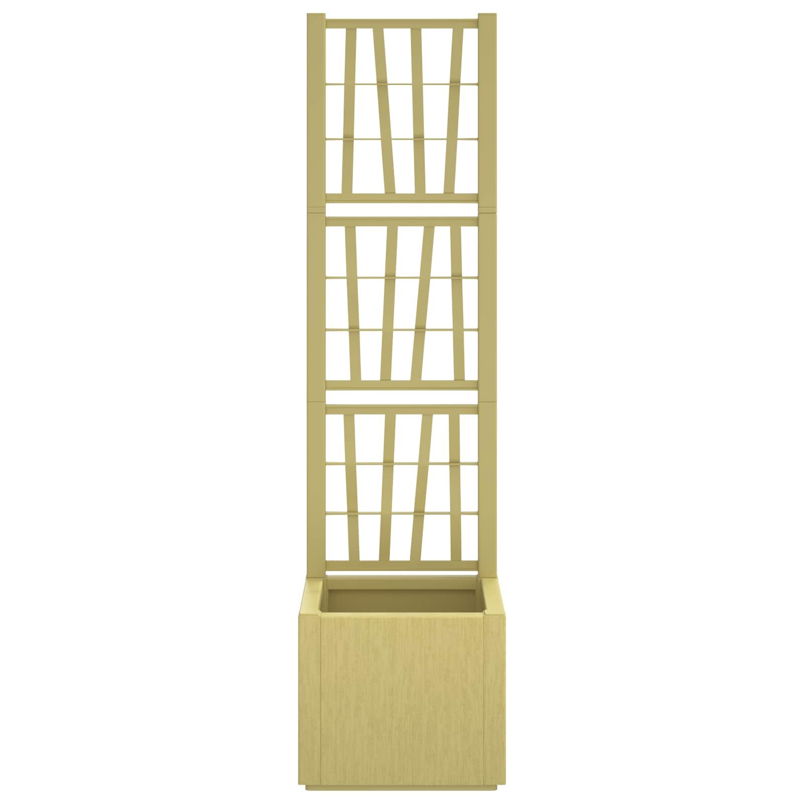Vaso da Giardino con Trellis Verde 36 x 36 x 140 cm PP