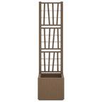 Vaso da Giardino con Trellis Marrone 36 x 36 x 140 cm PP