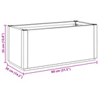 Scatola per Fiori da Giardino Marrone 80 x 36 x 35 cm PP
