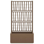 Vaso da Giardino con Trellis Marrone 80 x 36 x 140 cm PP