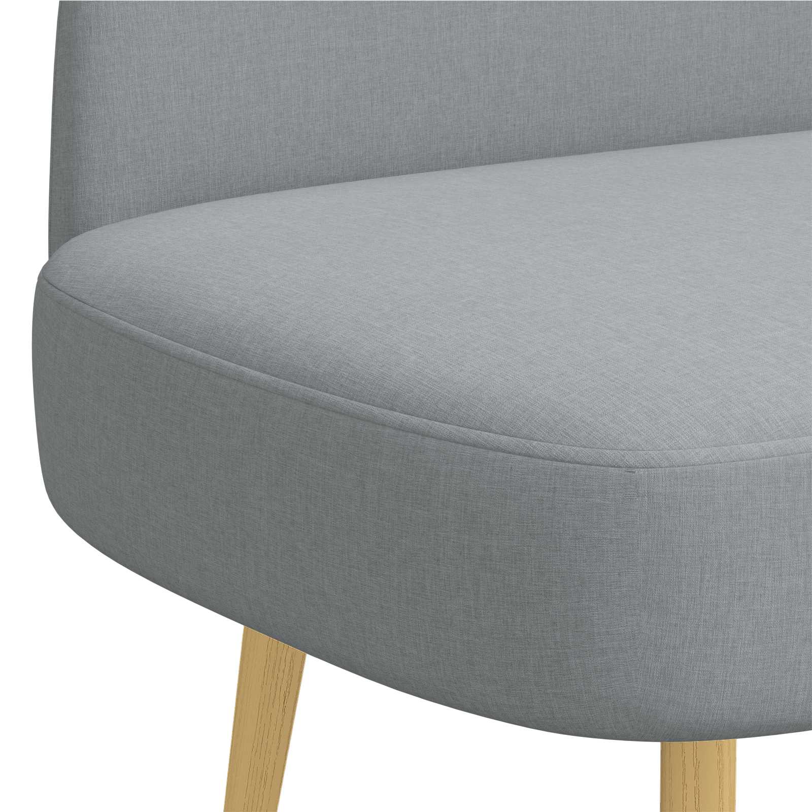 Panchina imbottita con schienale Grigio Chiaro 110 x 60 x 76 cm