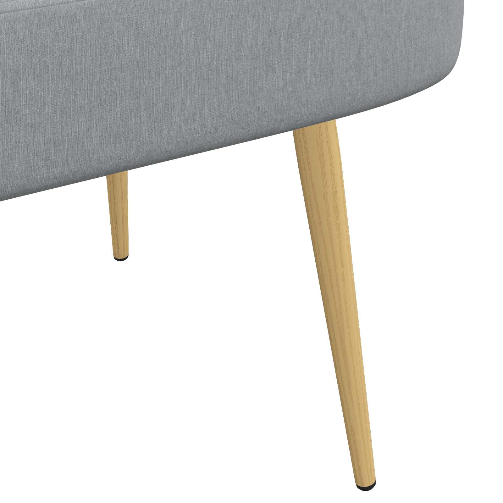 Panchina imbottita con schienale Grigio Chiaro 110 x 60 x 76 cm