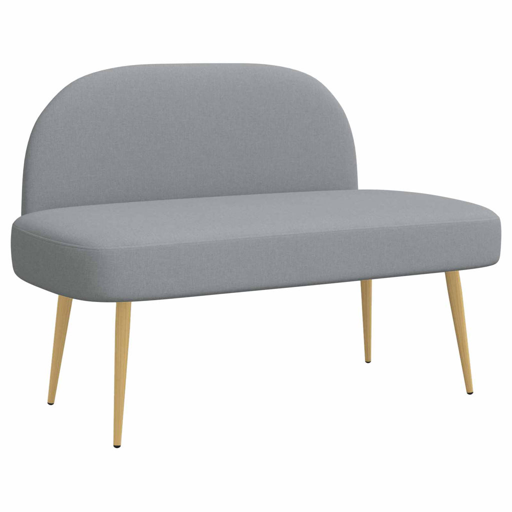 Panchina imbottita con schienale Grigio Chiaro 110 x 60 x 76 cm