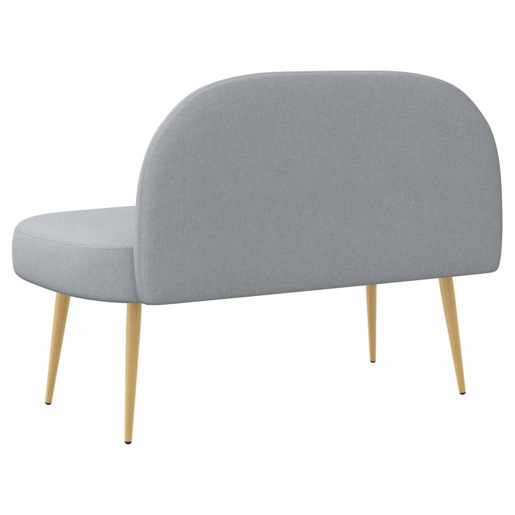 Panchina imbottita con schienale Grigio Chiaro 110 x 60 x 76 cm