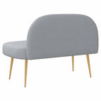 Panchina imbottita con schienale Grigio Chiaro 110 x 60 x 76 cm
