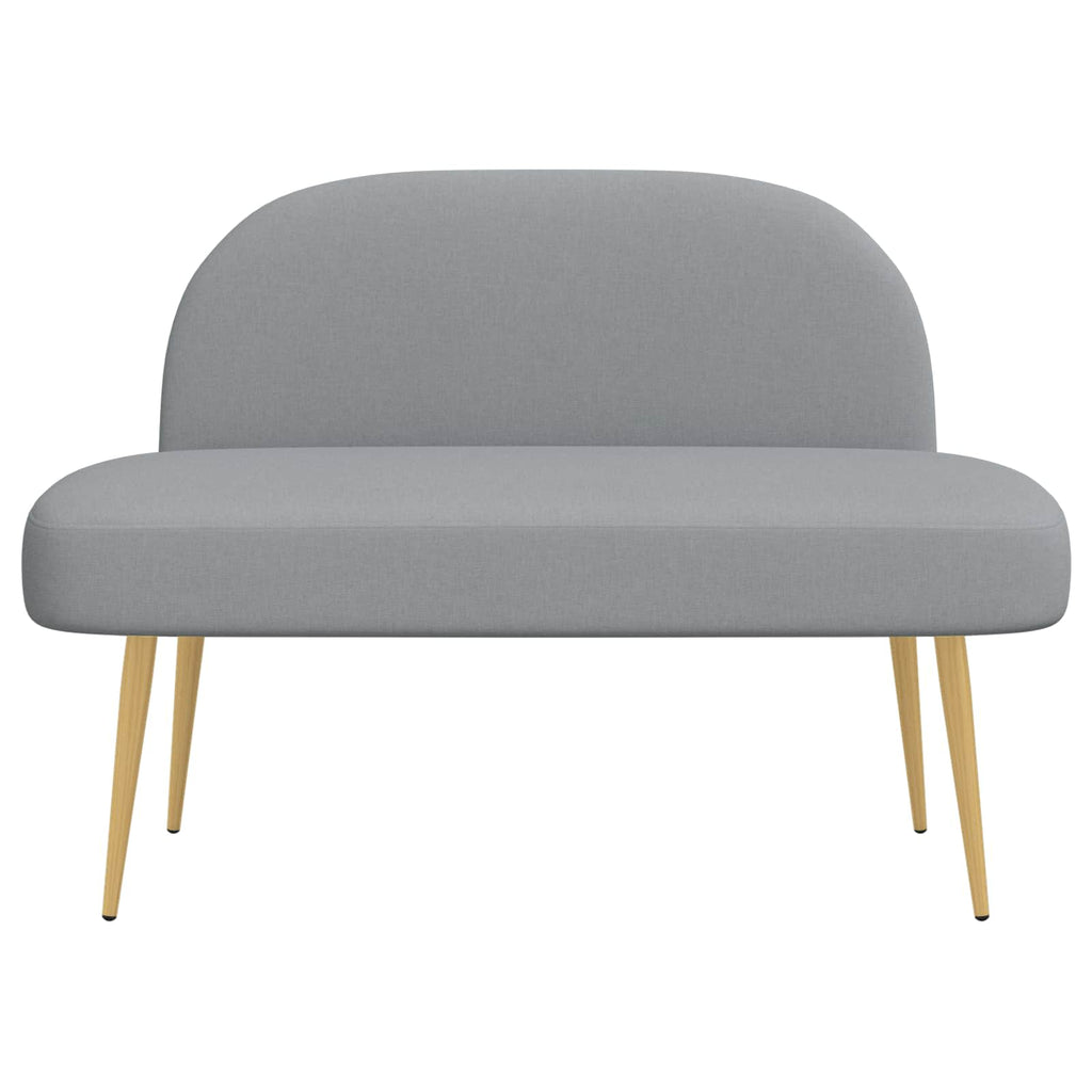 Panchina imbottita con schienale Grigio Chiaro 110 x 60 x 76 cm