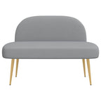 Panchina imbottita con schienale Grigio Chiaro 110 x 60 x 76 cm
