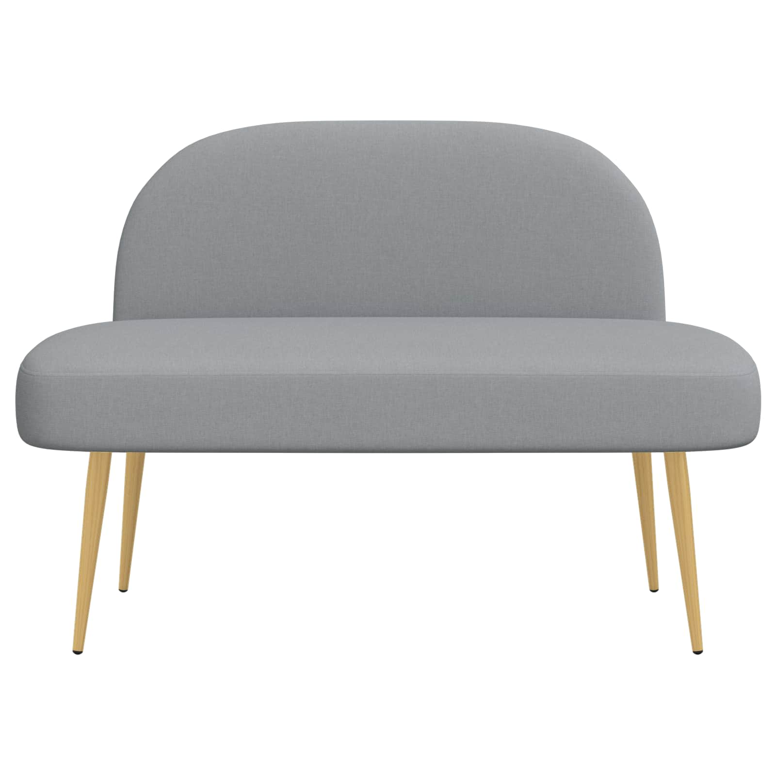 Panchina imbottita con schienale Grigio Chiaro 110 x 60 x 76 cm