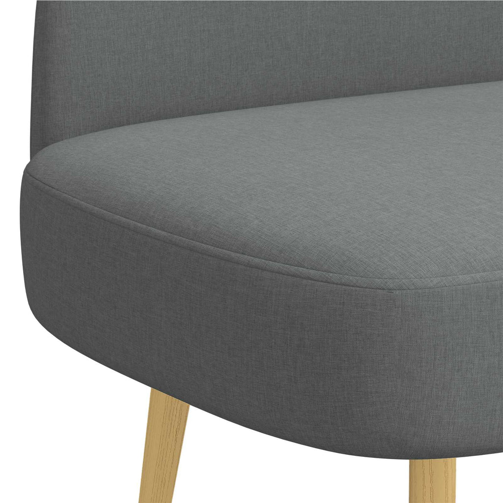 Panchina imbottita con schienale Grigio scuro 110 x 60 x 76 cm
