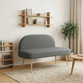Panchina imbottita con schienale Grigio scuro 110 x 60 x 76 cm
