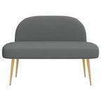 Panchina imbottita con schienale Grigio scuro 110 x 60 x 76 cm
