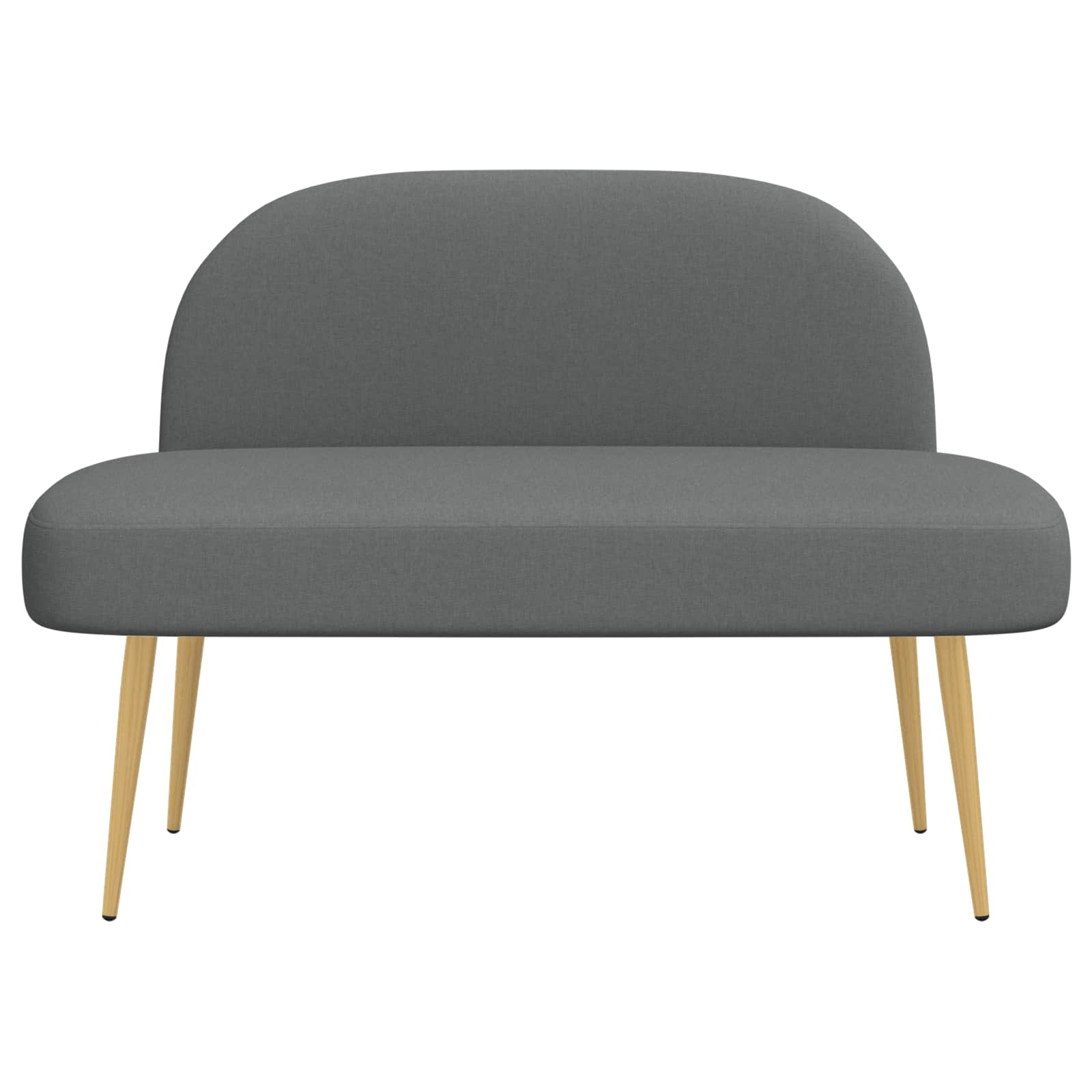 Panchina imbottita con schienale Grigio scuro 110 x 60 x 76 cm