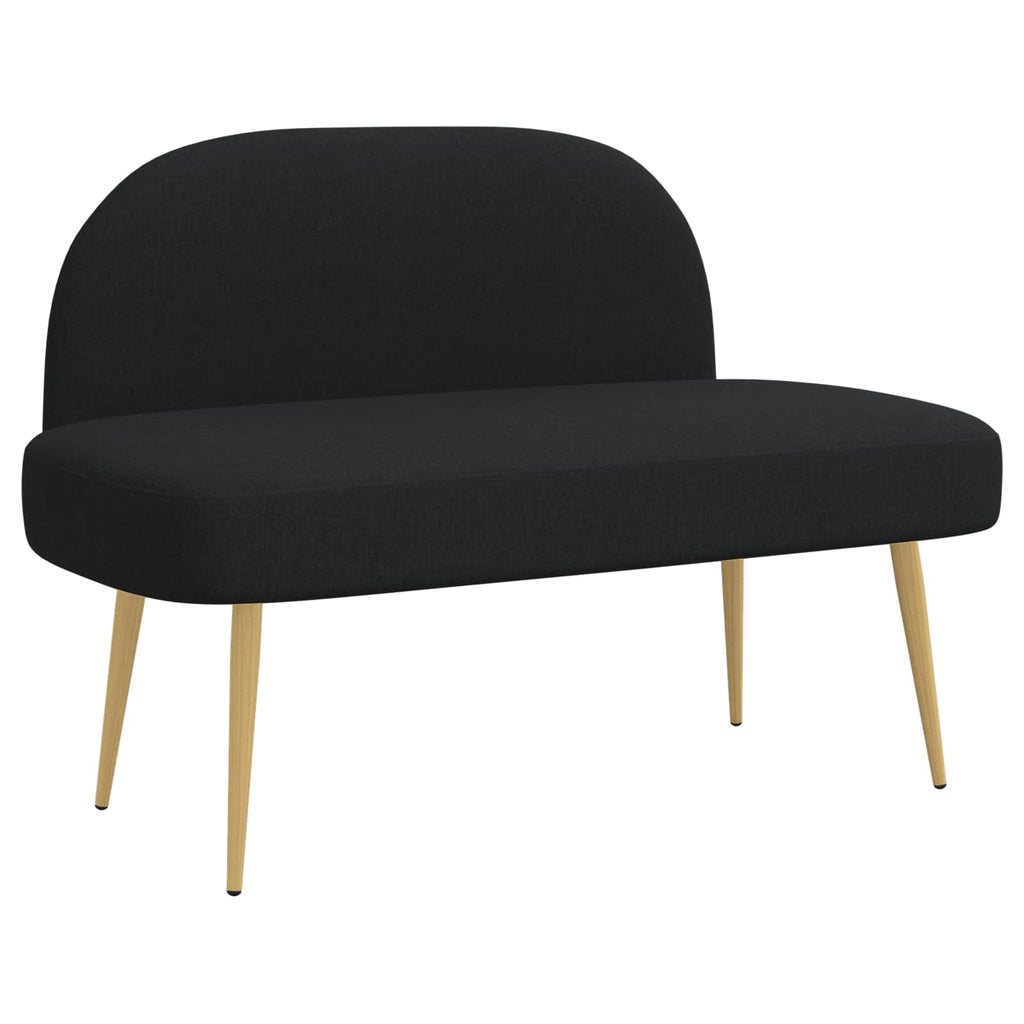 Panchina imbottita con schienale Nero 110 x 60 x 76 cm