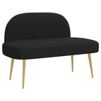 Panchina imbottita con schienale Nero 110 x 60 x 76 cm