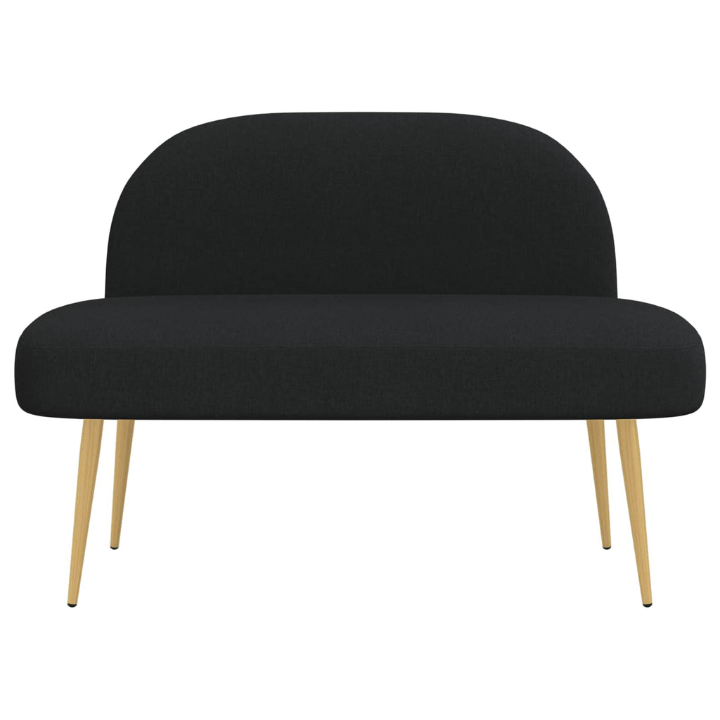 Panchina imbottita con schienale Nero 110 x 60 x 76 cm