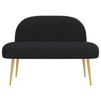 Panchina imbottita con schienale Nero 110 x 60 x 76 cm