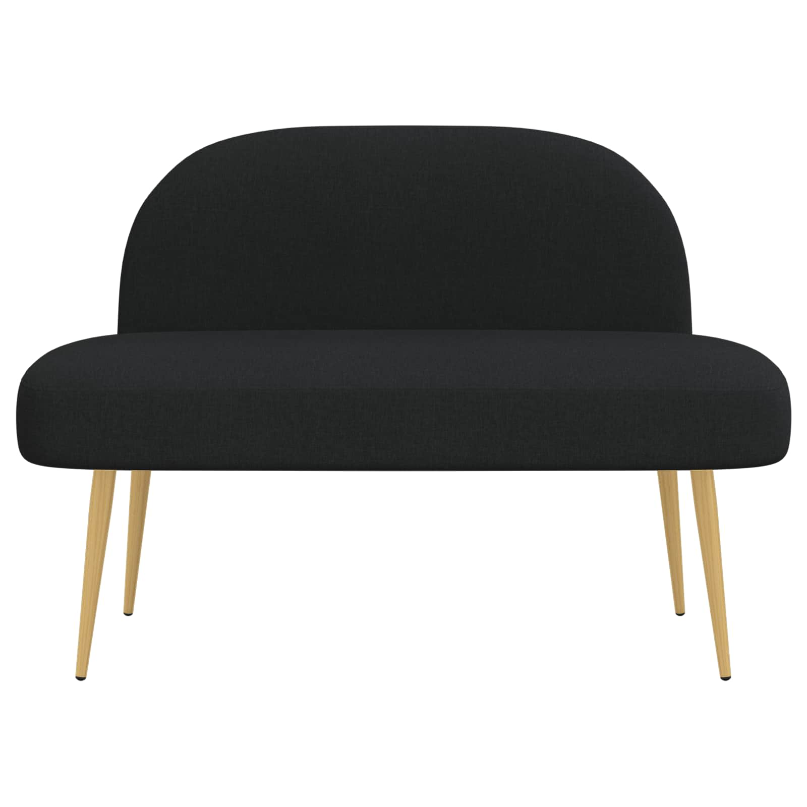 Panchina imbottita con schienale Nero 110 x 60 x 76 cm