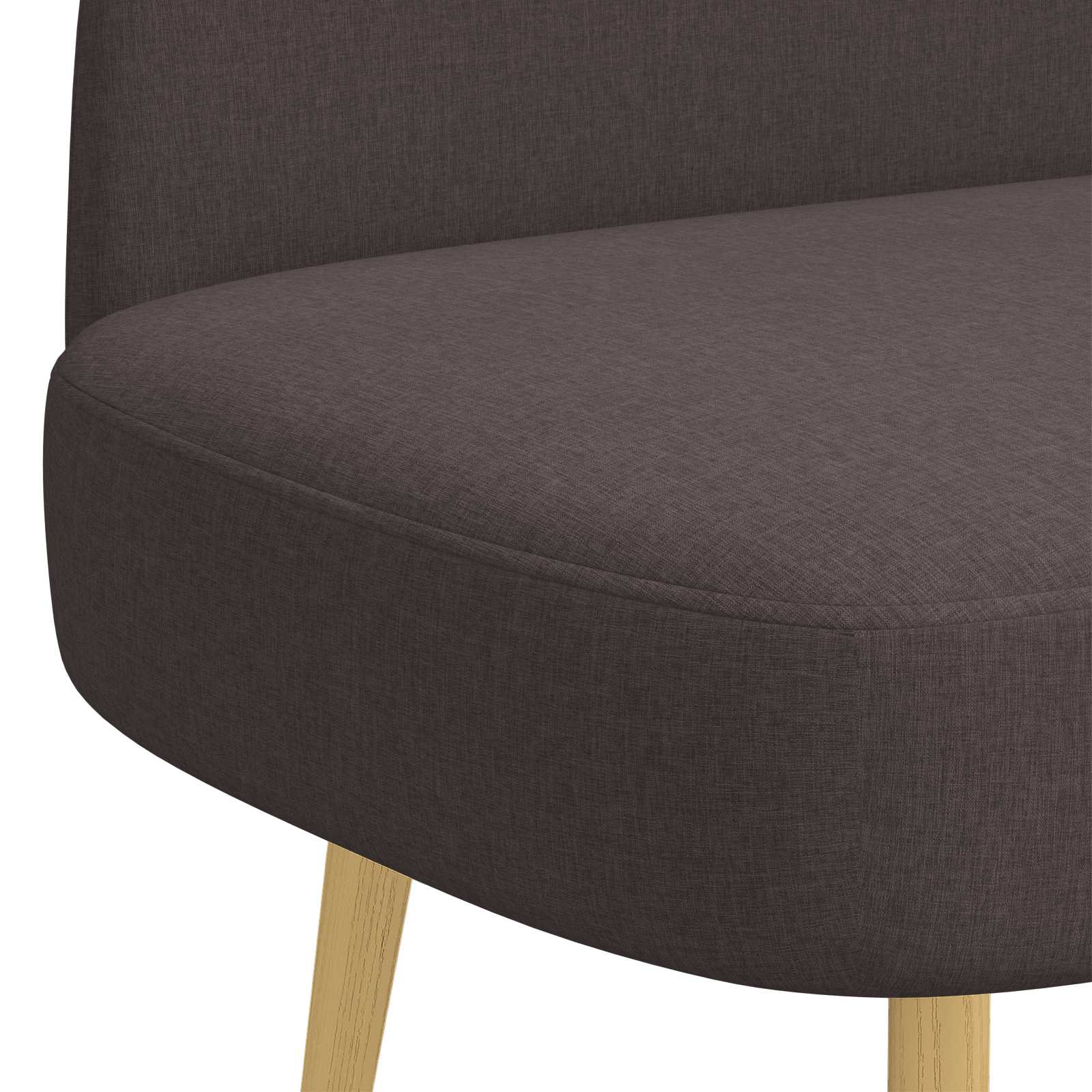 Panchina imbottita con schienale Marrone scuro 110 x 60 x 76 cm