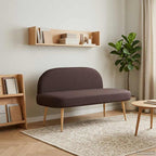 Panchina imbottita con schienale Marrone scuro 110 x 60 x 76 cm
