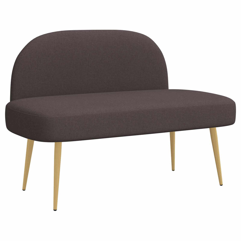 Panchina imbottita con schienale Marrone scuro 110 x 60 x 76 cm