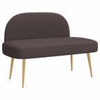 Panchina imbottita con schienale Marrone scuro 110 x 60 x 76 cm