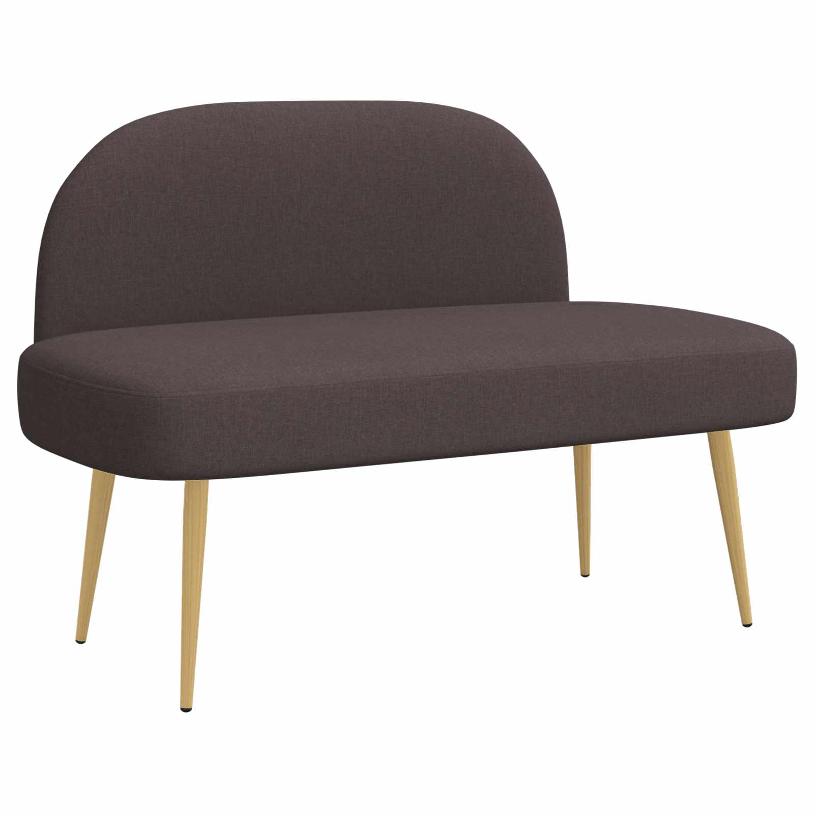 Panchina imbottita con schienale Marrone scuro 110 x 60 x 76 cm