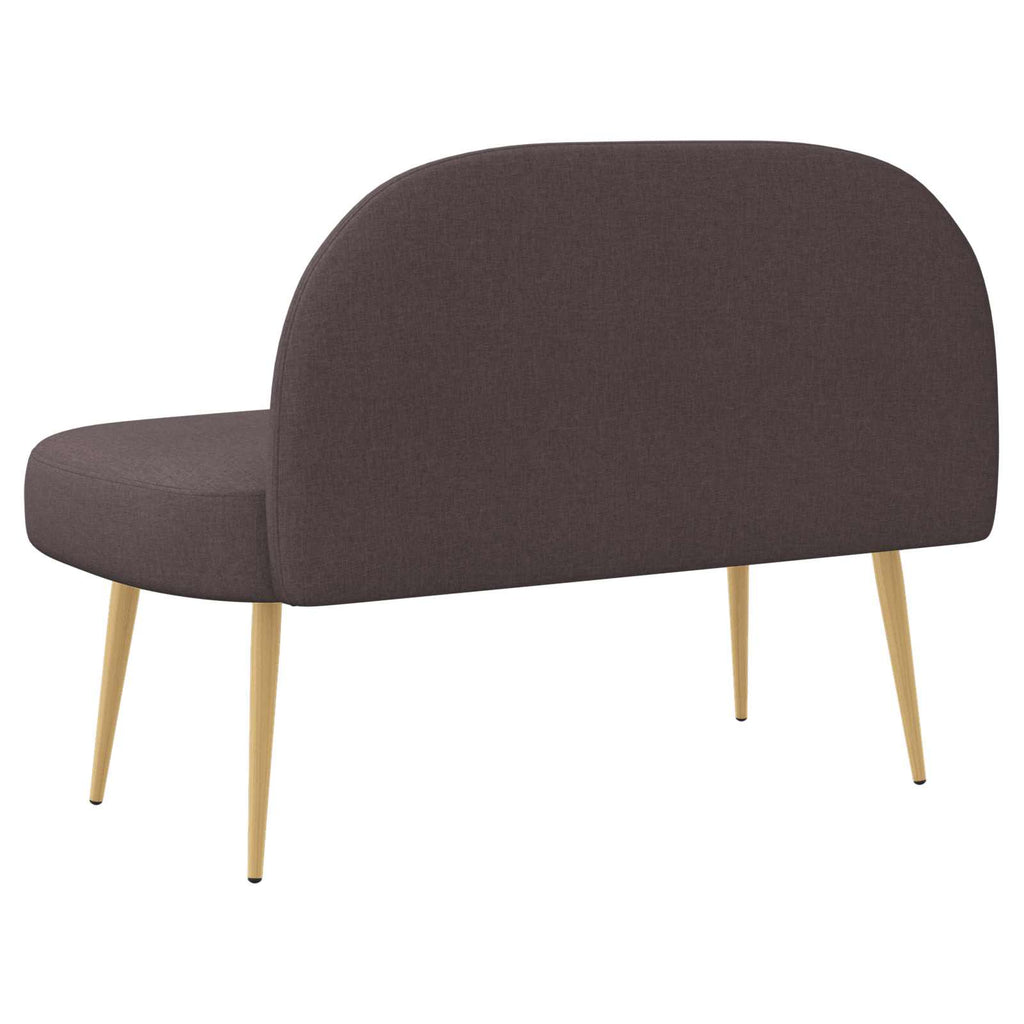 Panchina imbottita con schienale Marrone scuro 110 x 60 x 76 cm