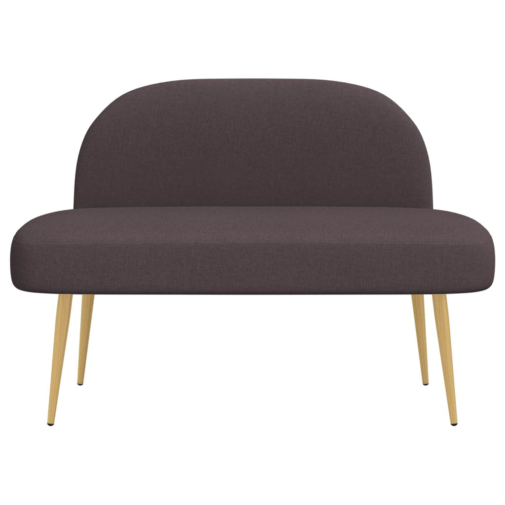 Panchina imbottita con schienale Marrone scuro 110 x 60 x 76 cm