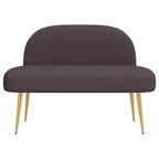Panchina imbottita con schienale Marrone scuro 110 x 60 x 76 cm