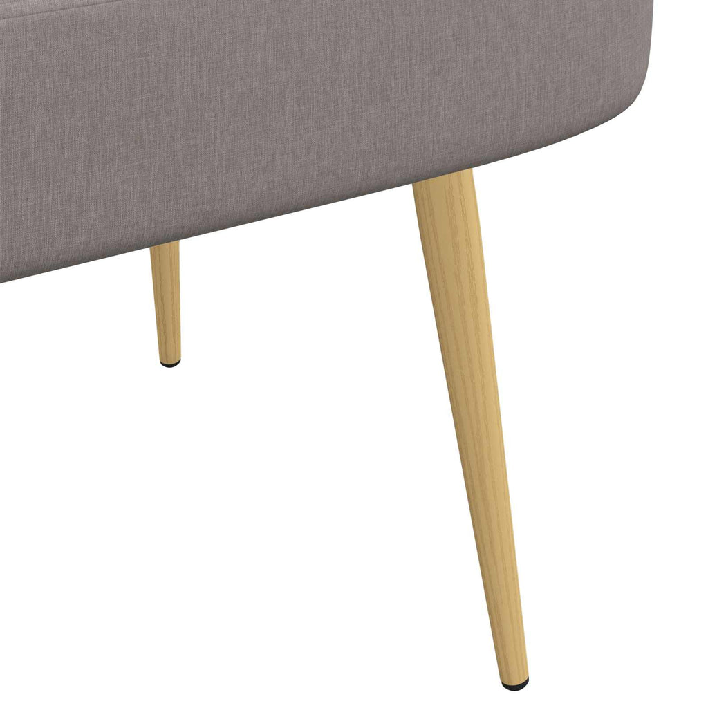 Panchina imbottita con schienale Tortora 110 x 60 x 76 cm