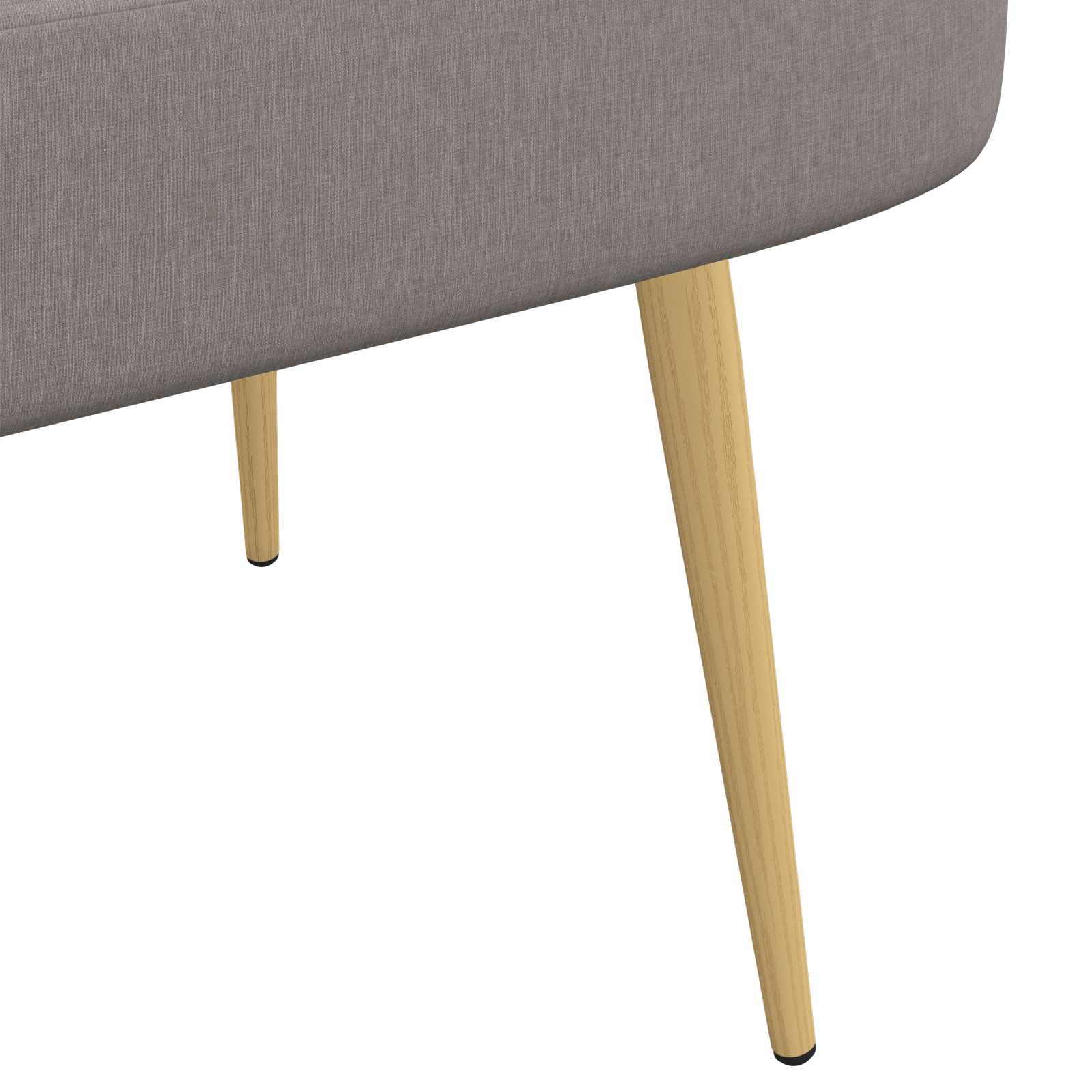 Panchina imbottita con schienale Tortora 110 x 60 x 76 cm