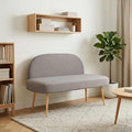 Panchina imbottita con schienale Tortora 110 x 60 x 76 cm