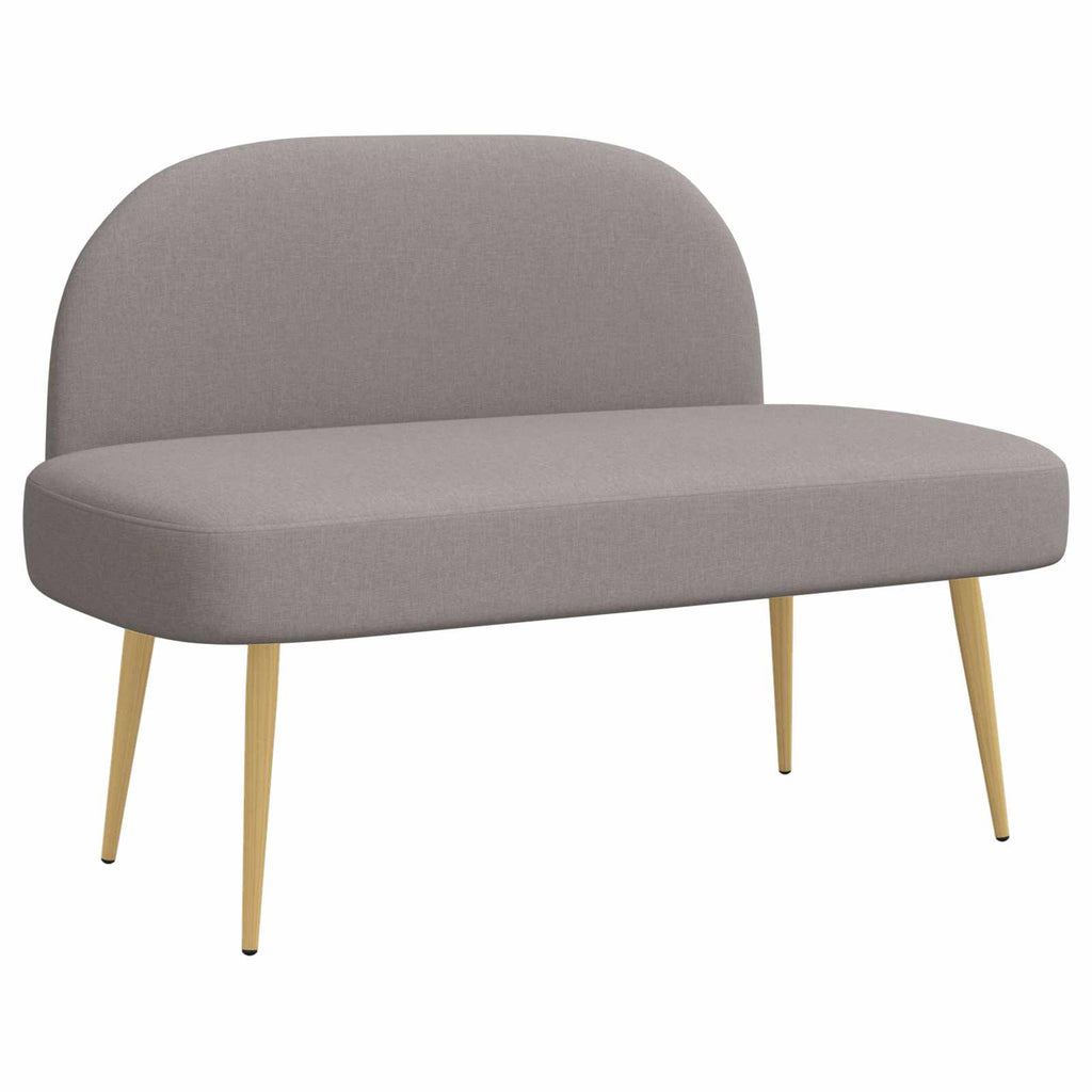 Panchina imbottita con schienale Tortora 110 x 60 x 76 cm