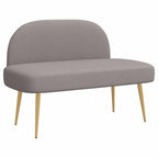 Panchina imbottita con schienale Tortora 110 x 60 x 76 cm