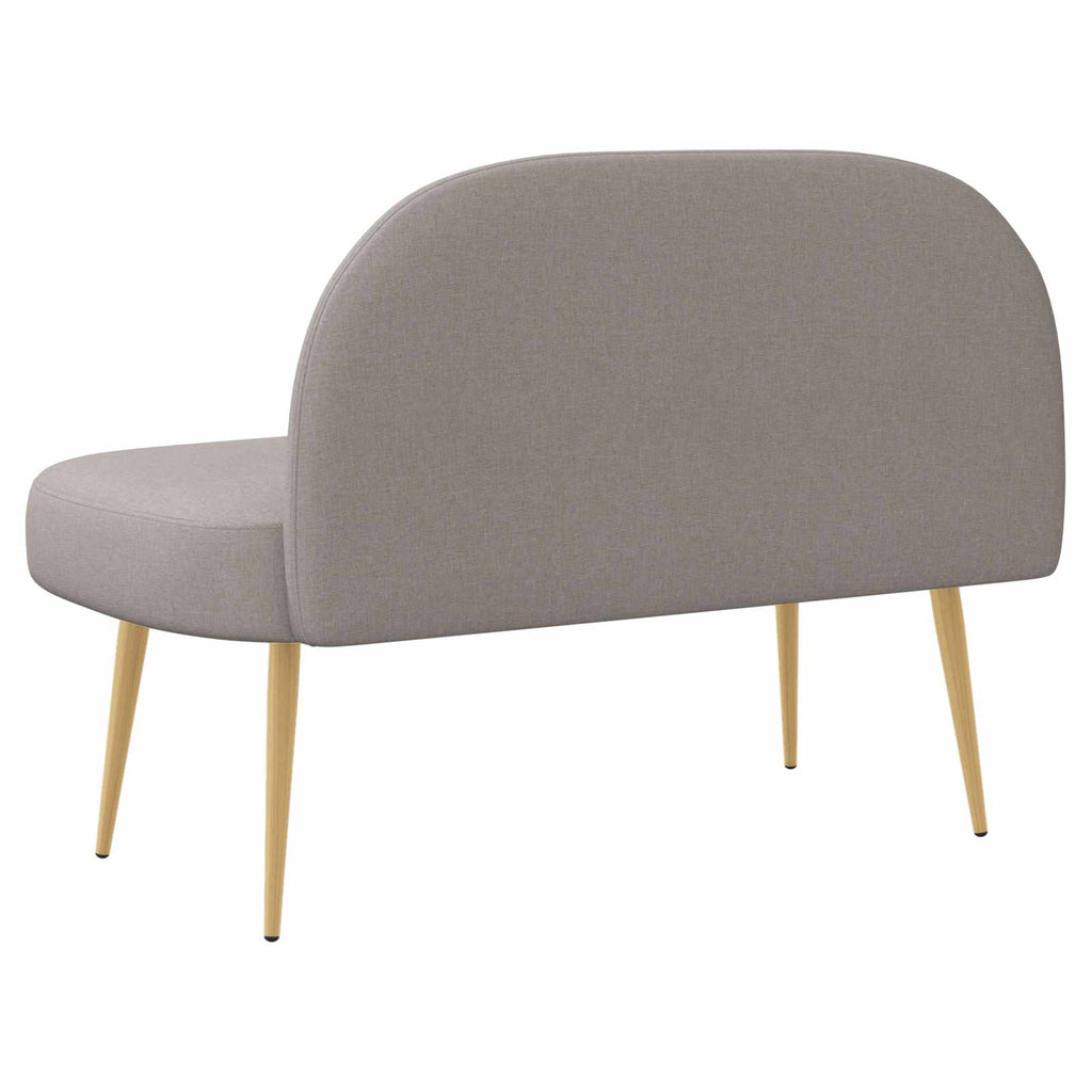 Panchina imbottita con schienale Tortora 110 x 60 x 76 cm