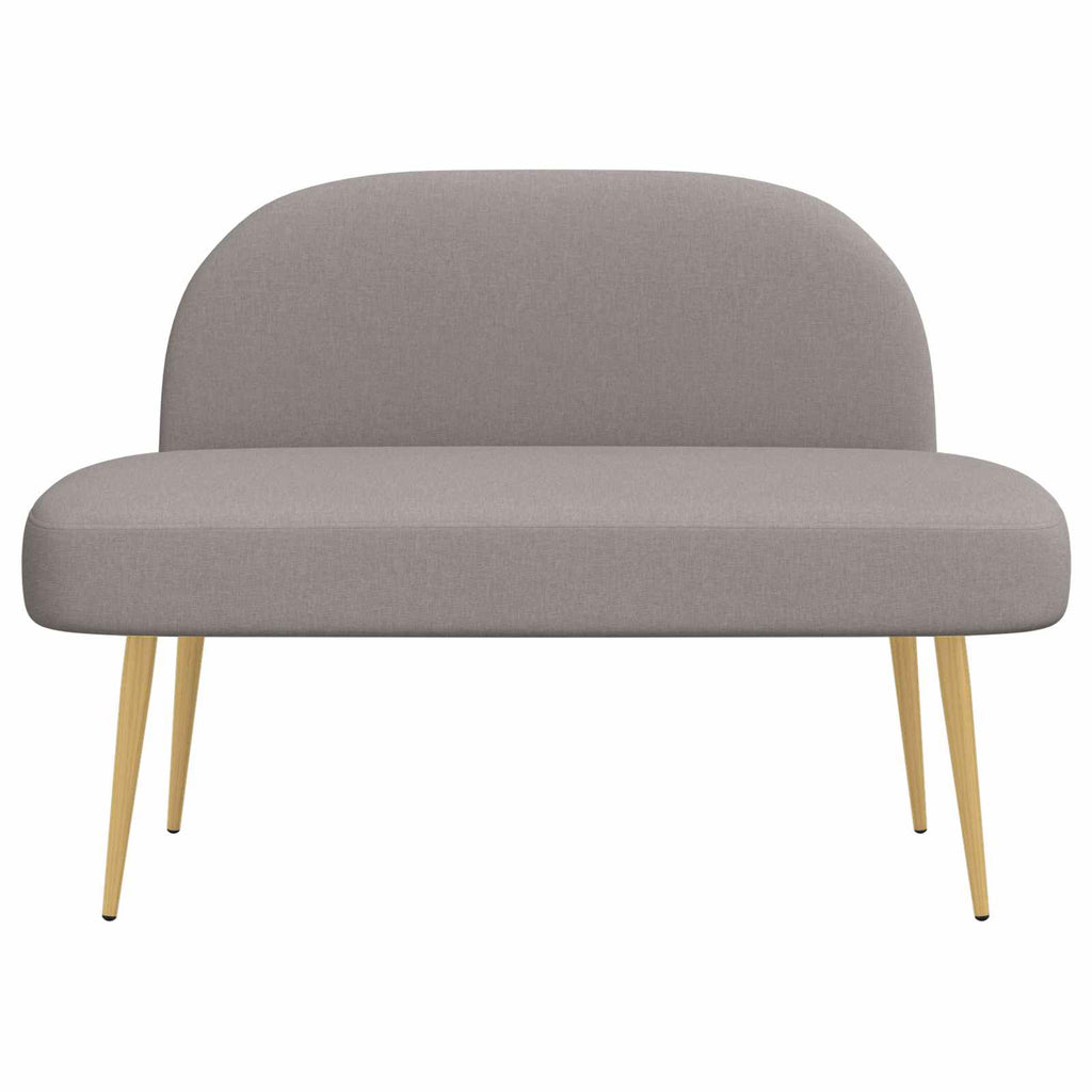 Panchina imbottita con schienale Tortora 110 x 60 x 76 cm