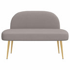 Panchina imbottita con schienale Tortora 110 x 60 x 76 cm