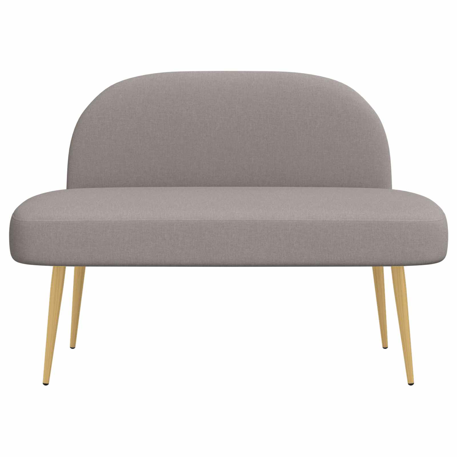 Panchina imbottita con schienale Tortora 110 x 60 x 76 cm