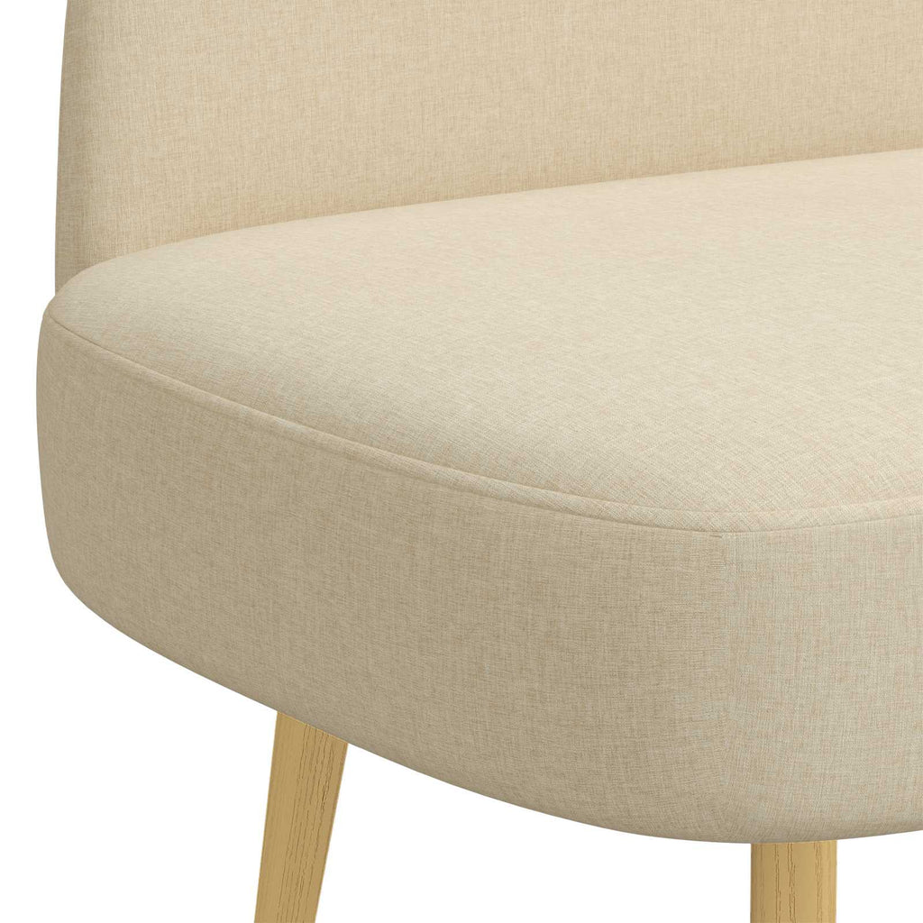 Panchina imbottita con schienale Crema 110 x 60 x 76 cm